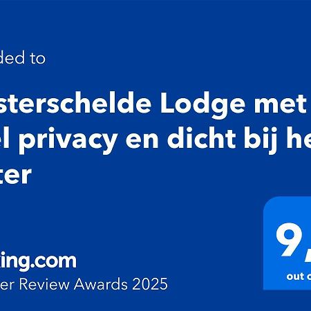 Oosterschelde Lodge Met Veel Privacy En Dicht Bij Het Water Scherpenisse Buitenkant foto